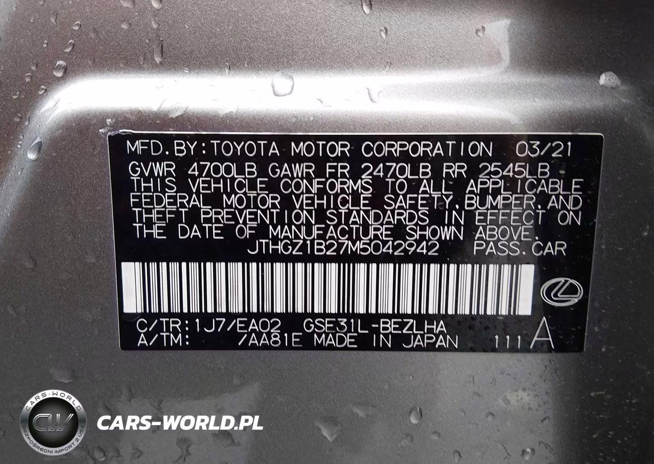 2021 Lexus Is 350 F Sport VIN:JTHGZ1B27M5042942 - 9