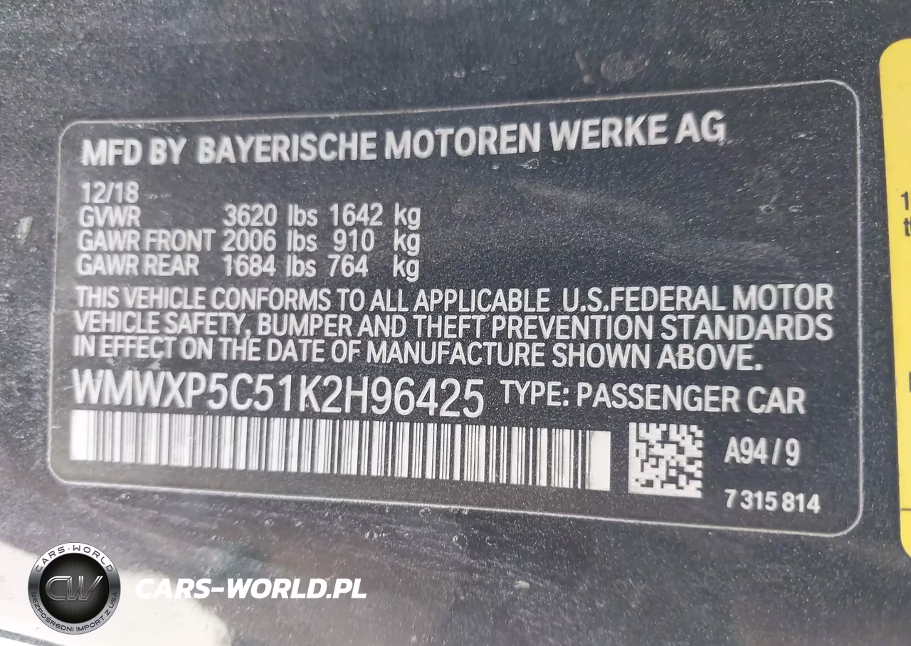 2019 Mini Hardtop Cooper VIN:WMWXP5C51K2H96425 - 9