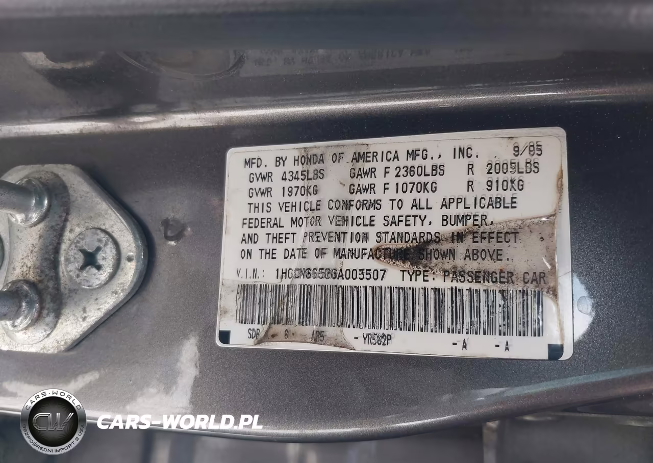 2006 Honda Accord 3.0 Ex VIN:1HGCM66586A005507 - 9