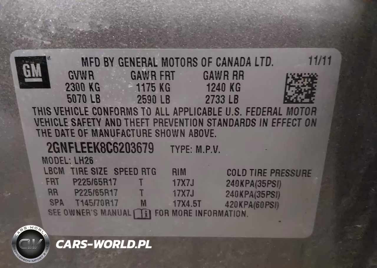 2012 Chevrolet Equinox 1Lt VIN:2GNFLEEK8C6203679 - 9