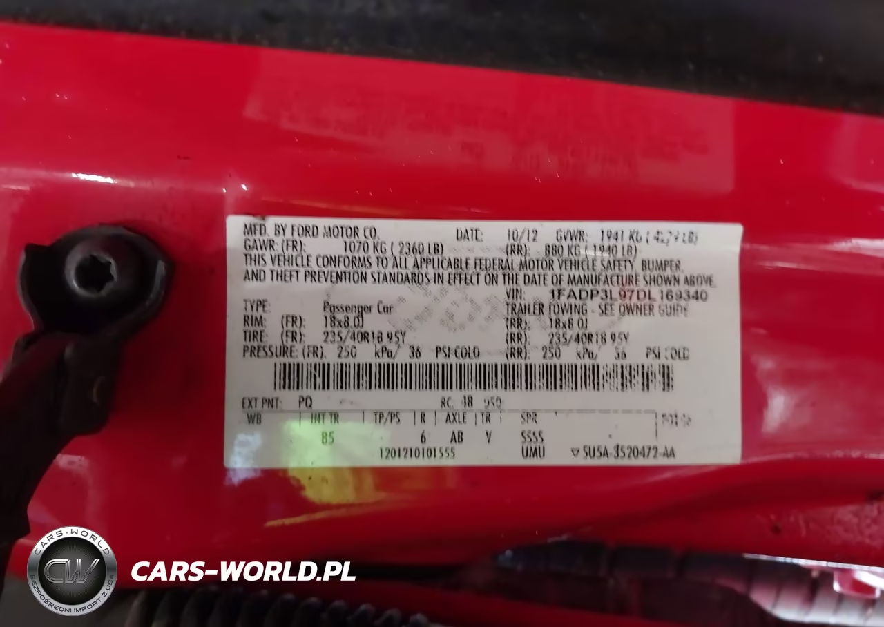 2013 Ford Focus St VIN:1FADP3L97DL169340 - 9