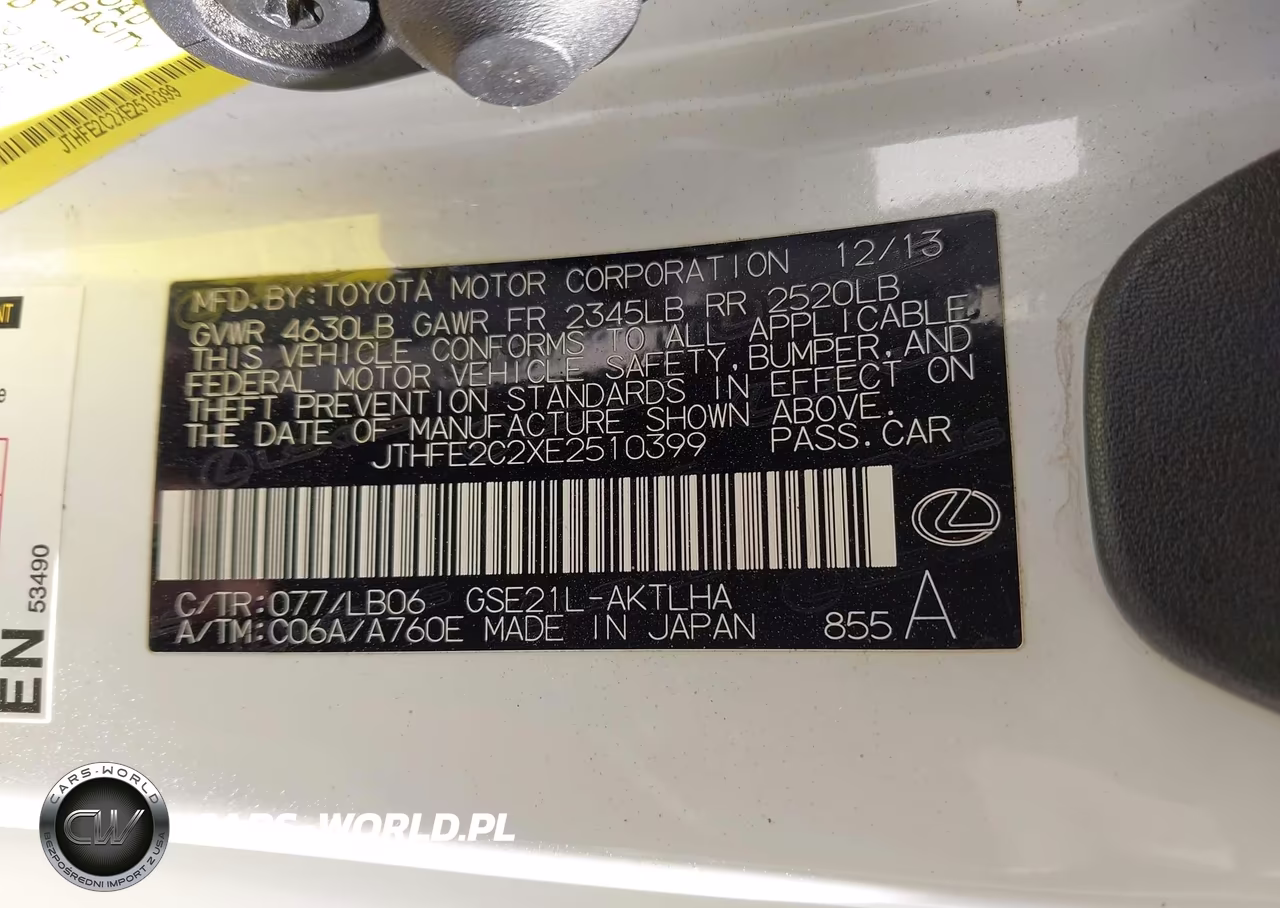 2014 Lexus Is 350C VIN:JTHFE2C2XE2510399 - 9