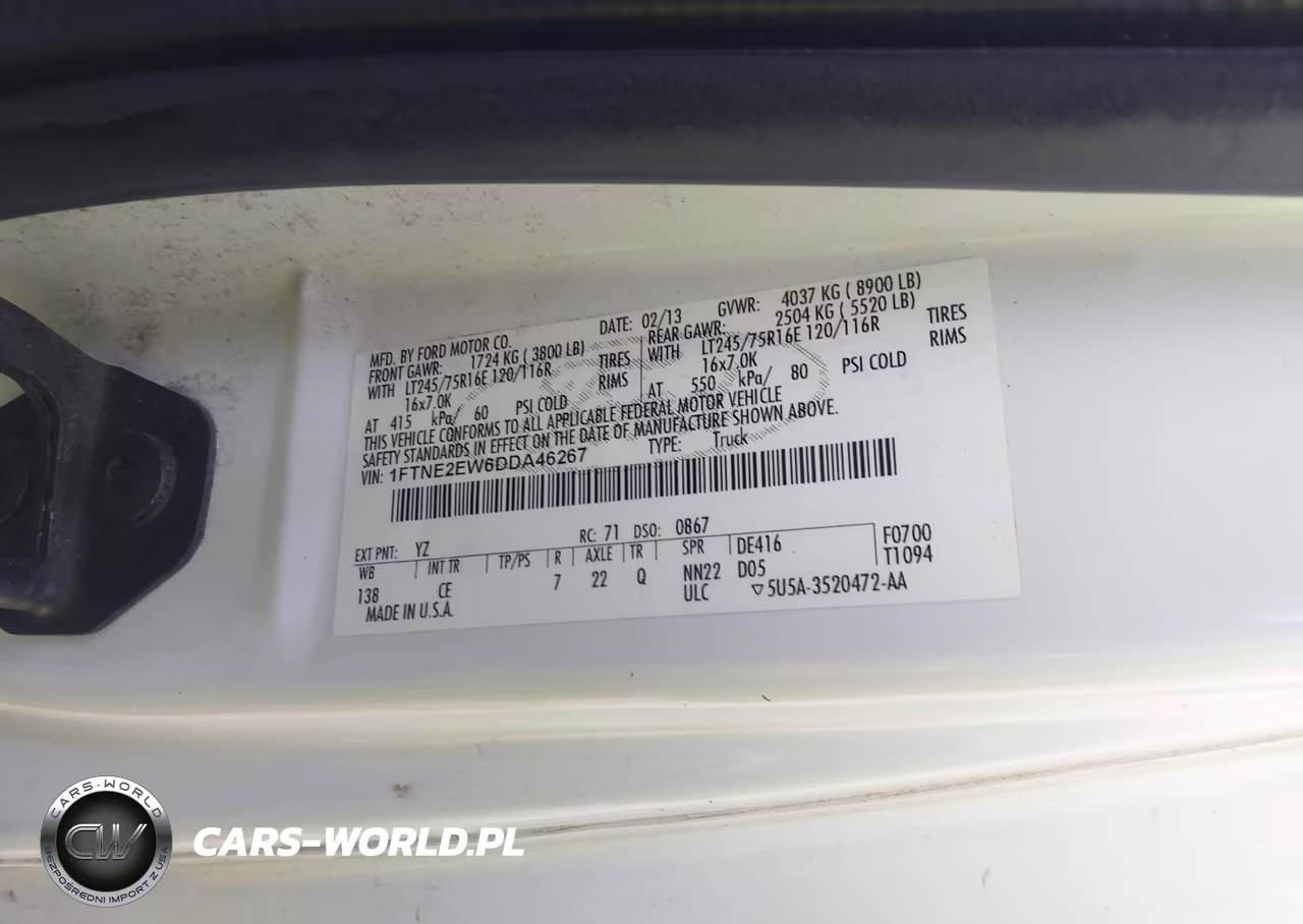 2013 Ford E-250 Commercial VIN:1FTNE2EW6DDA46267 - 9