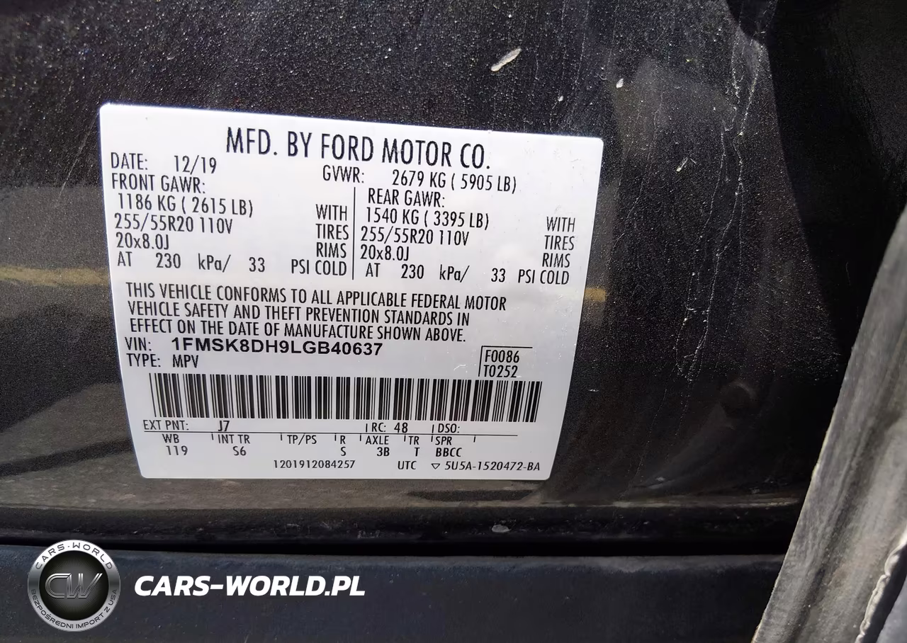 2020 Ford Explorer Xlt VIN:1FMSK8DH9LGB40637 - 9