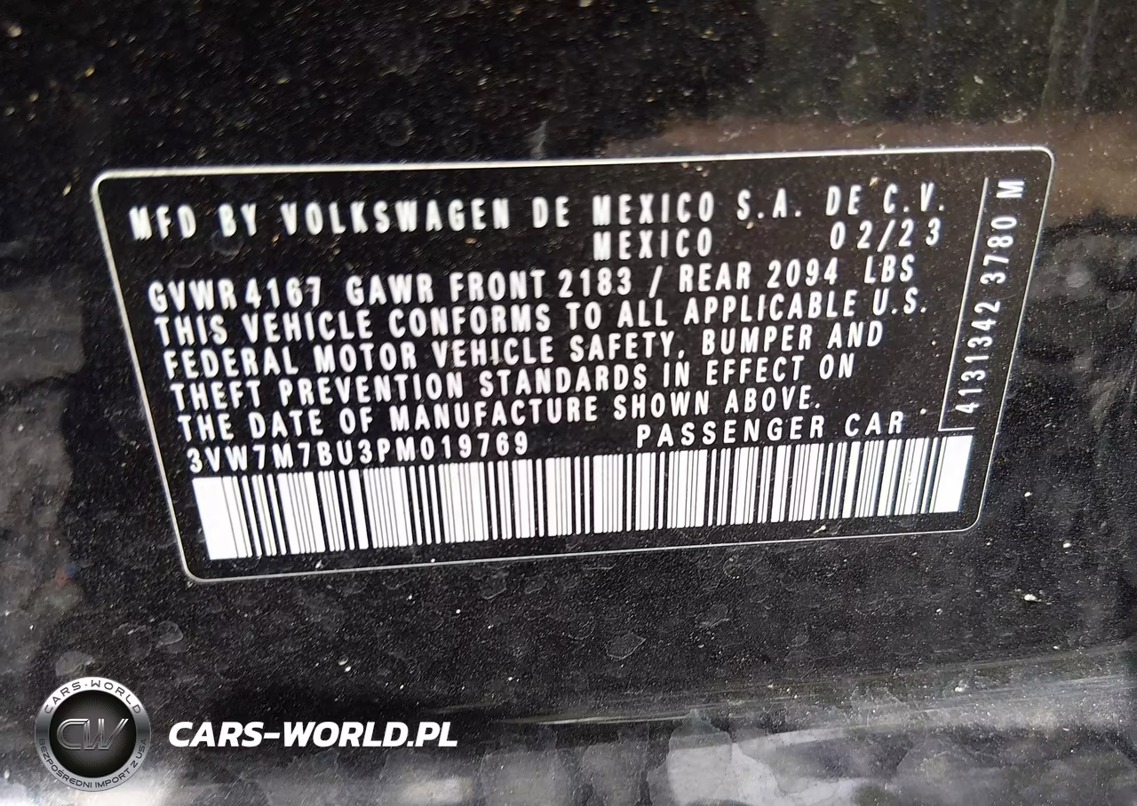 2023 Volkswagen Jetta 1.5T Se VIN:3VW7M7BU3PM019769 - 9