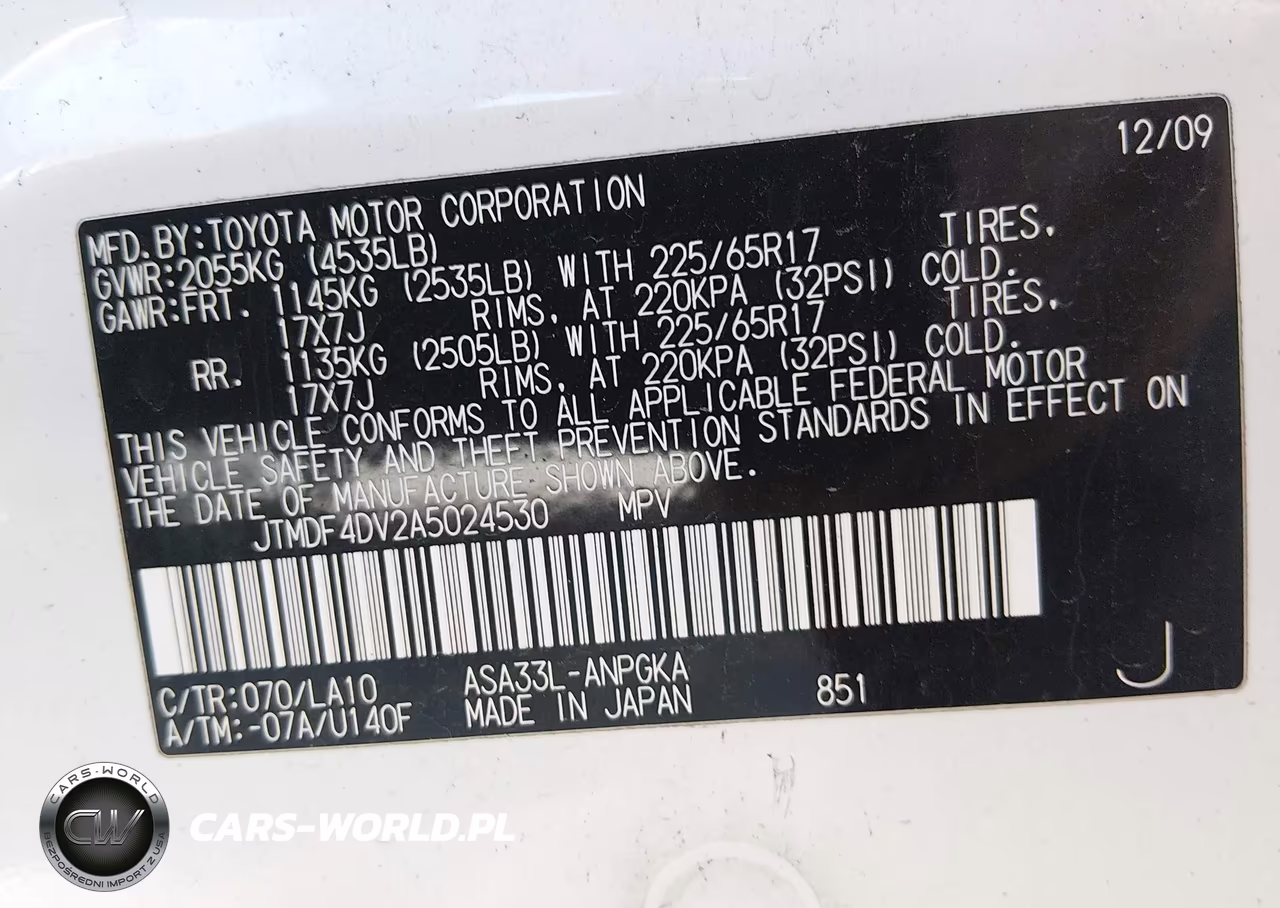 2010 Toyota Rav4 Limited VIN:JTMDF4DV2A5024530 - 9
