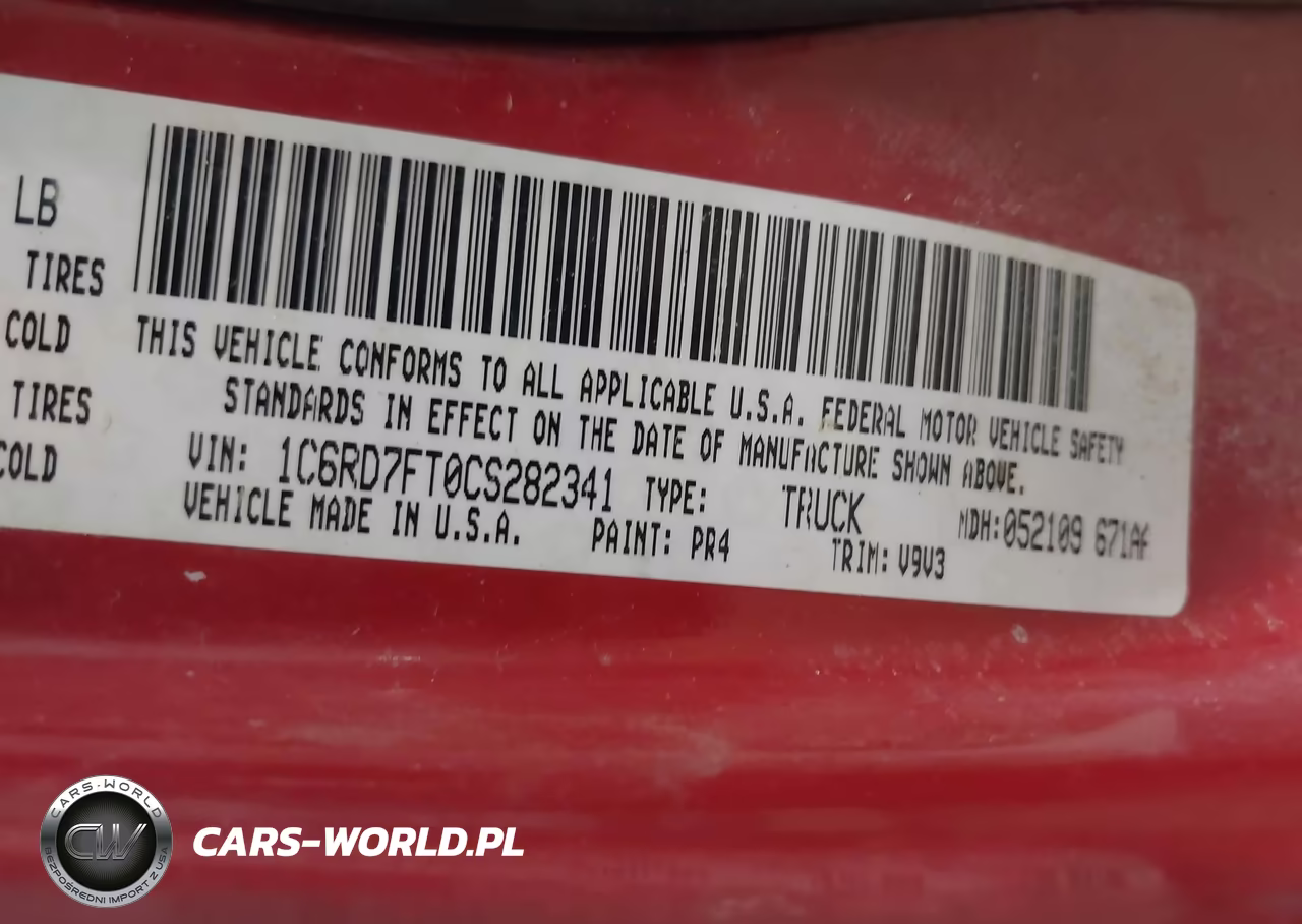 2012 Ram 1500 St VIN:1C6RD7FT0CS282341 - 9
