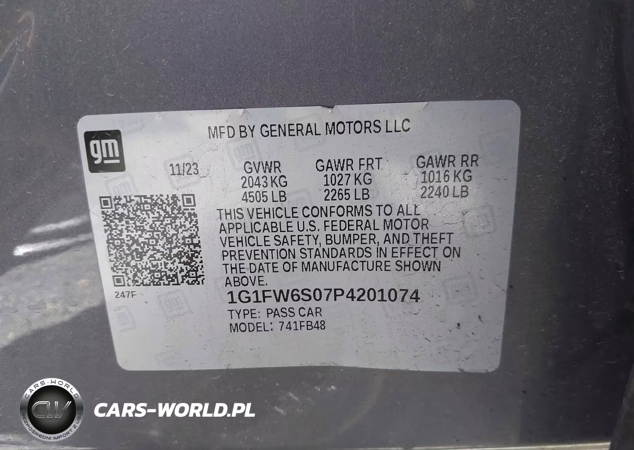 2023 Chevrolet Bolt Ev Fwd 1Lt VIN:1G1FW6S07P4201074 - 9