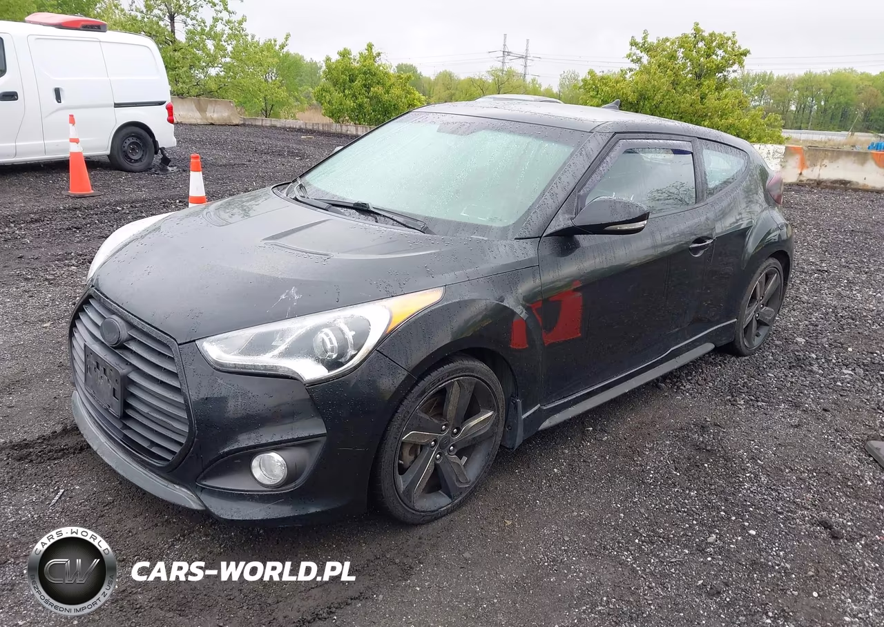 2013 Hyundai Veloster Turbo W-Blue VIN:KMHTC6AE3DU110679 - 2