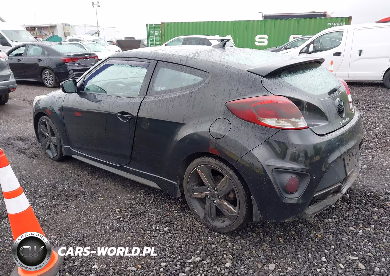 2013 Hyundai Veloster Turbo W-Blue VIN:KMHTC6AE3DU110679 - 3