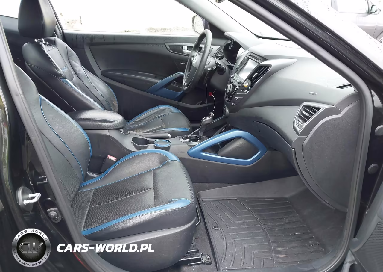 2013 Hyundai Veloster Turbo W-Blue VIN:KMHTC6AE3DU110679 - 5