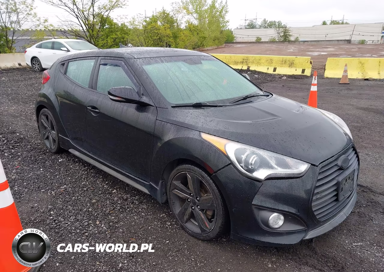 2013 Hyundai Veloster Turbo W-Blue VIN:KMHTC6AE3DU110679 - 6