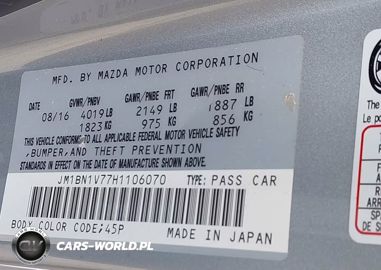 2017 Mazda Mazda3 Touring VIN:JM1BN1V77H1106070 - 9