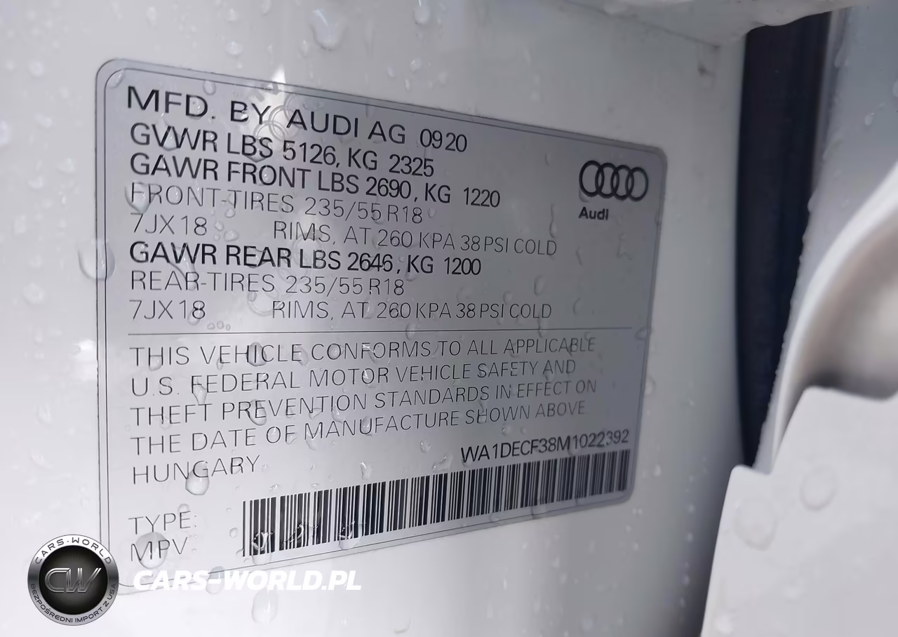 2021 Audi Q3 Premium 45 Tfsi S Line Quattro Tiptronic VIN:WA1DECF38M1022392 - 9