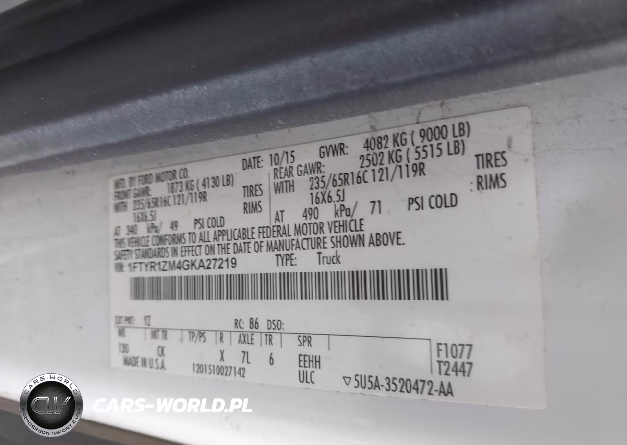 2016 Ford Transit-250 VIN:1FTYR1ZM4GKA27219 - 9