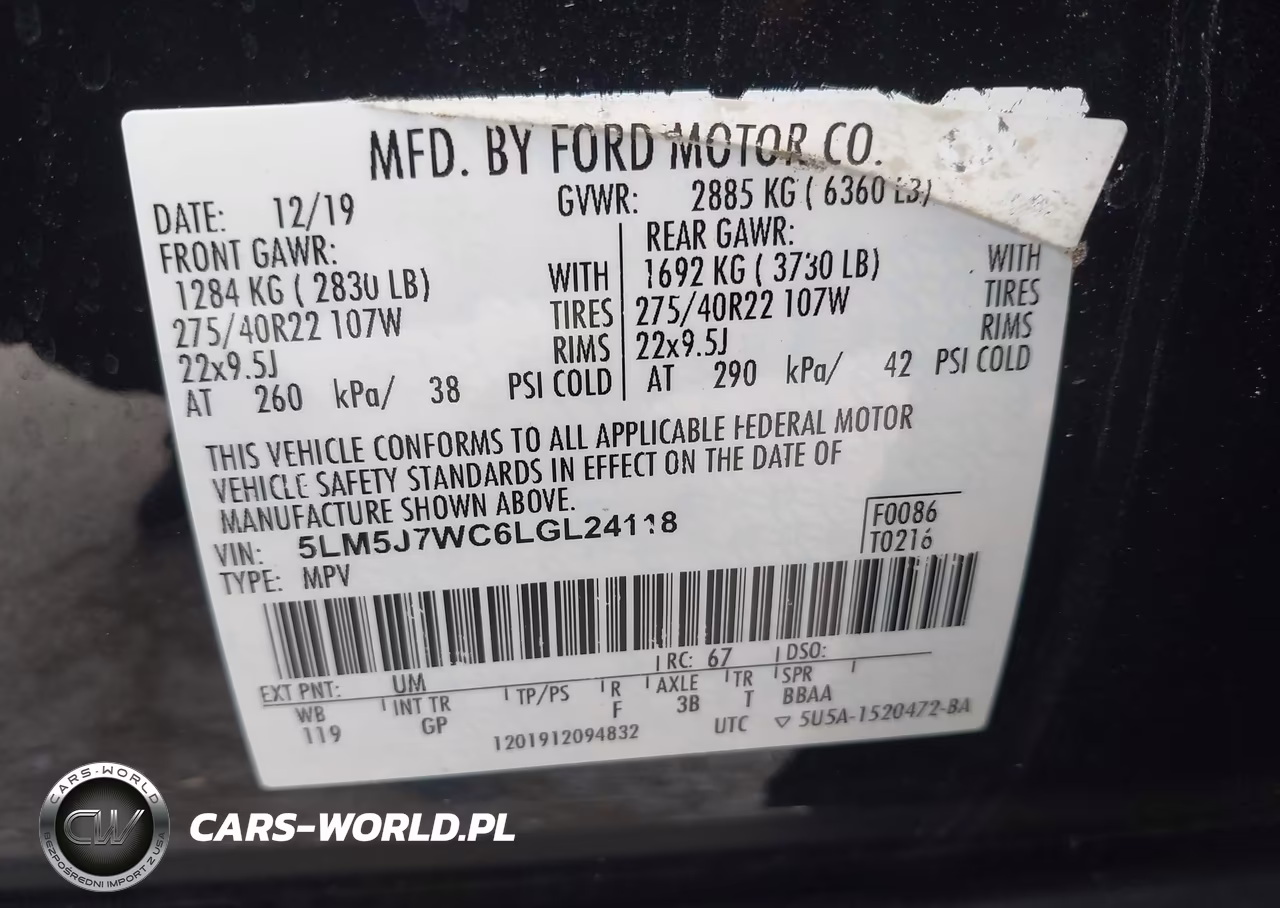 2020 Lincoln Aviator Reserve VIN:5LM5J7WC6LGL24118 - 9