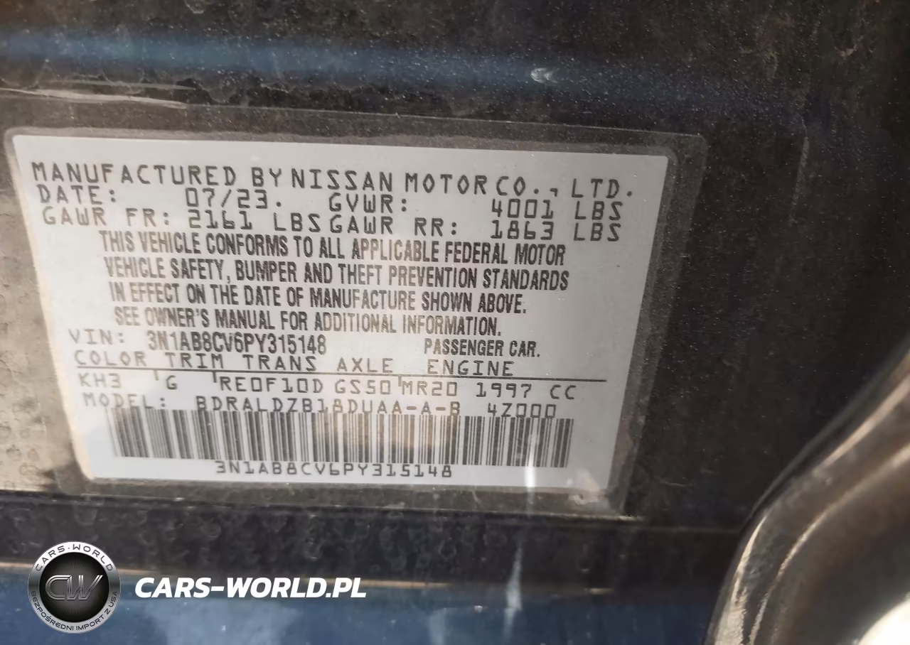 2023 Nissan Sentra Sv Xtronic Cvt VIN:3N1AB8CV6PY315148 - 9