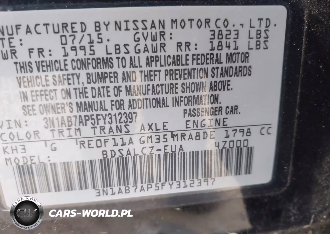 2015 Nissan Sentra S VIN:3N1AB7AP5FY312397 - 9