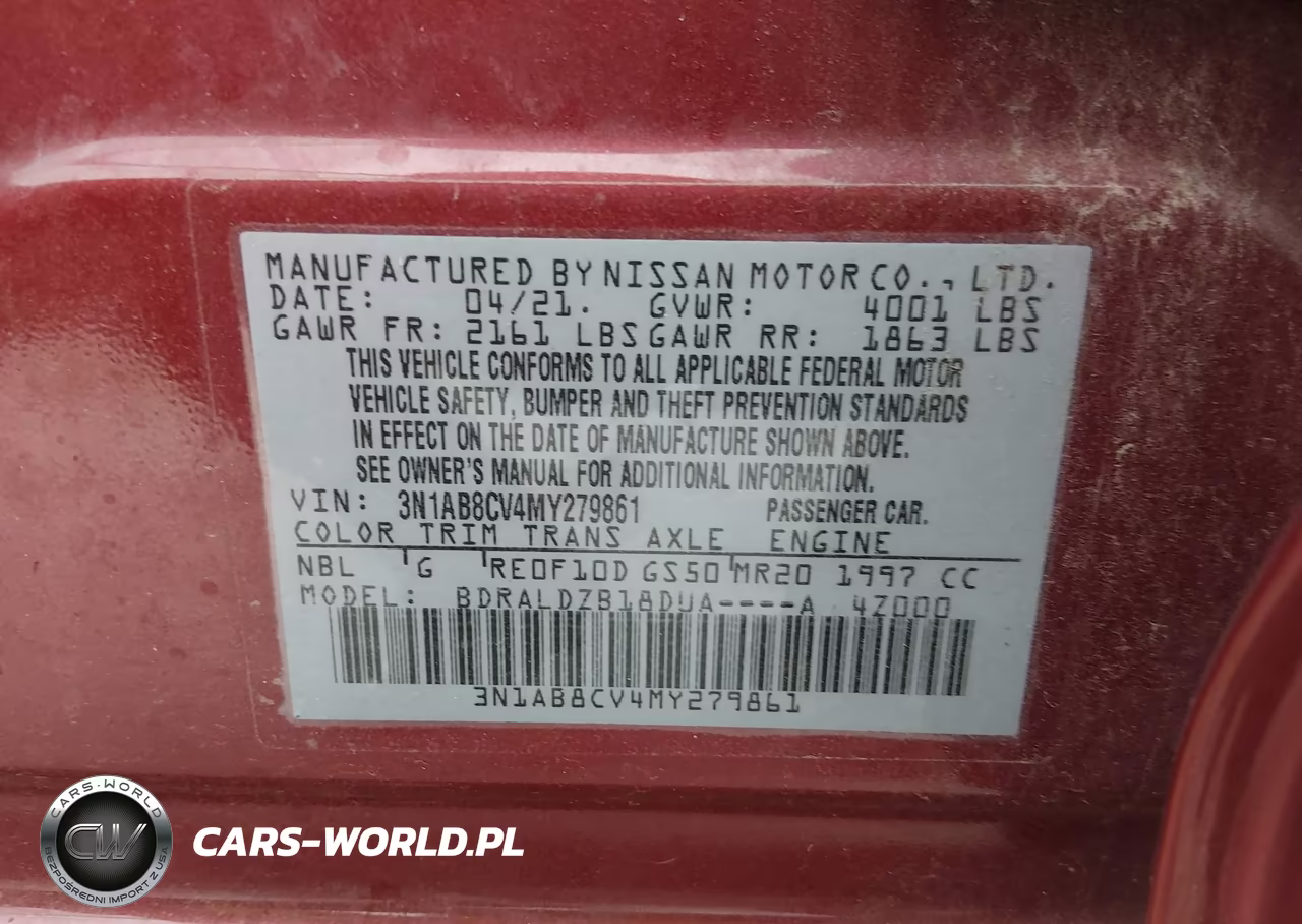 2021 Nissan Sentra Sv Xtronic Cvt VIN:3N1AB8CV4MY279861 - 9