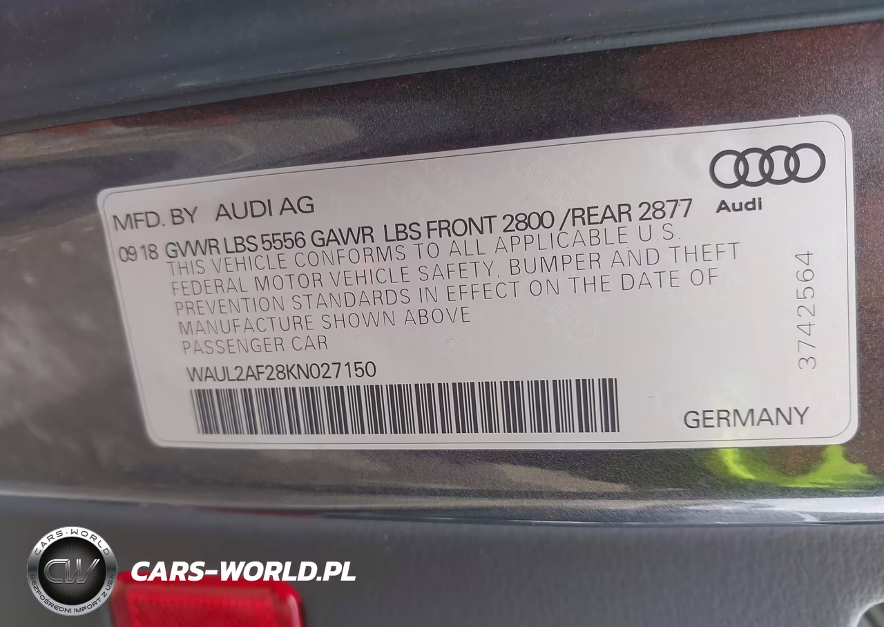 2019 Audi A6 55 Premium VIN:WAUL2AF28KN027150 - 9