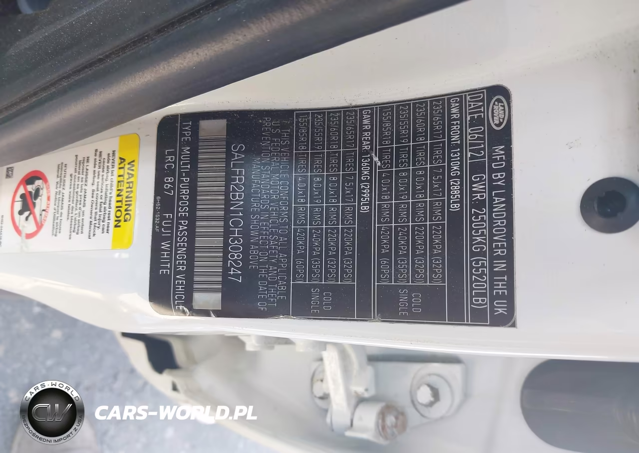 2012 Land Rover Lr2 VIN:SALFR2BN1CH308247 - 9