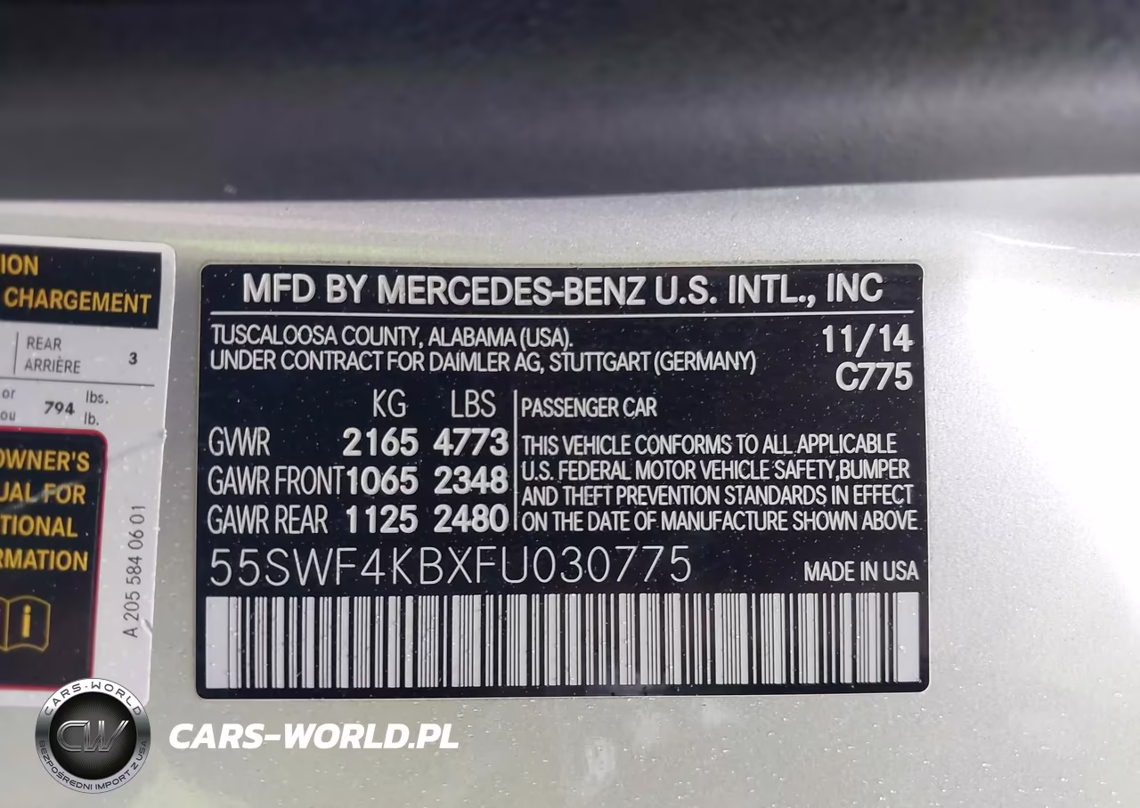2015 Mercedes-Benz C 300 Sport 4Matic VIN:55SWF4KBXFU030775 - 9