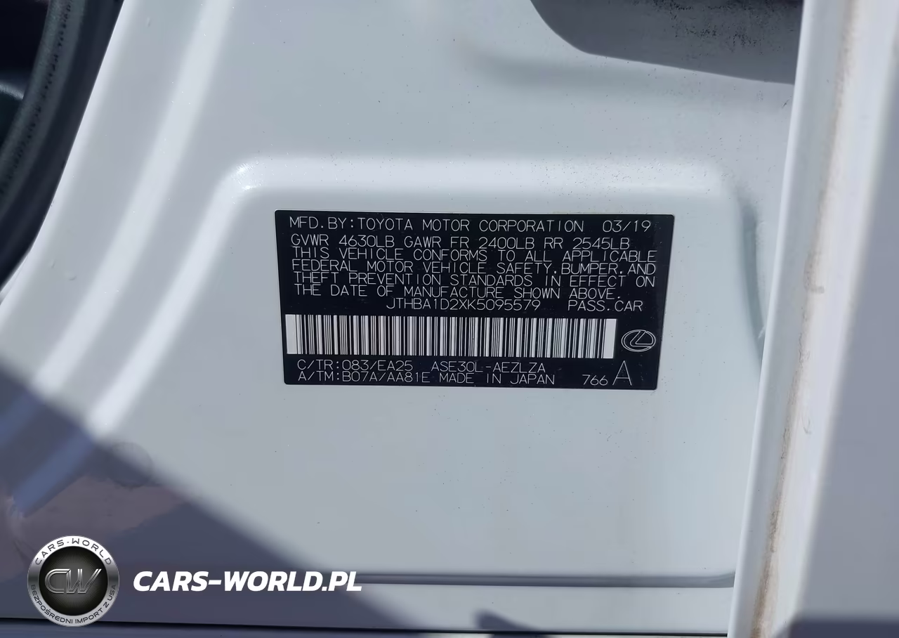 2019 Lexus Is 300 VIN:JTHBA1D2XK5095579 - 9