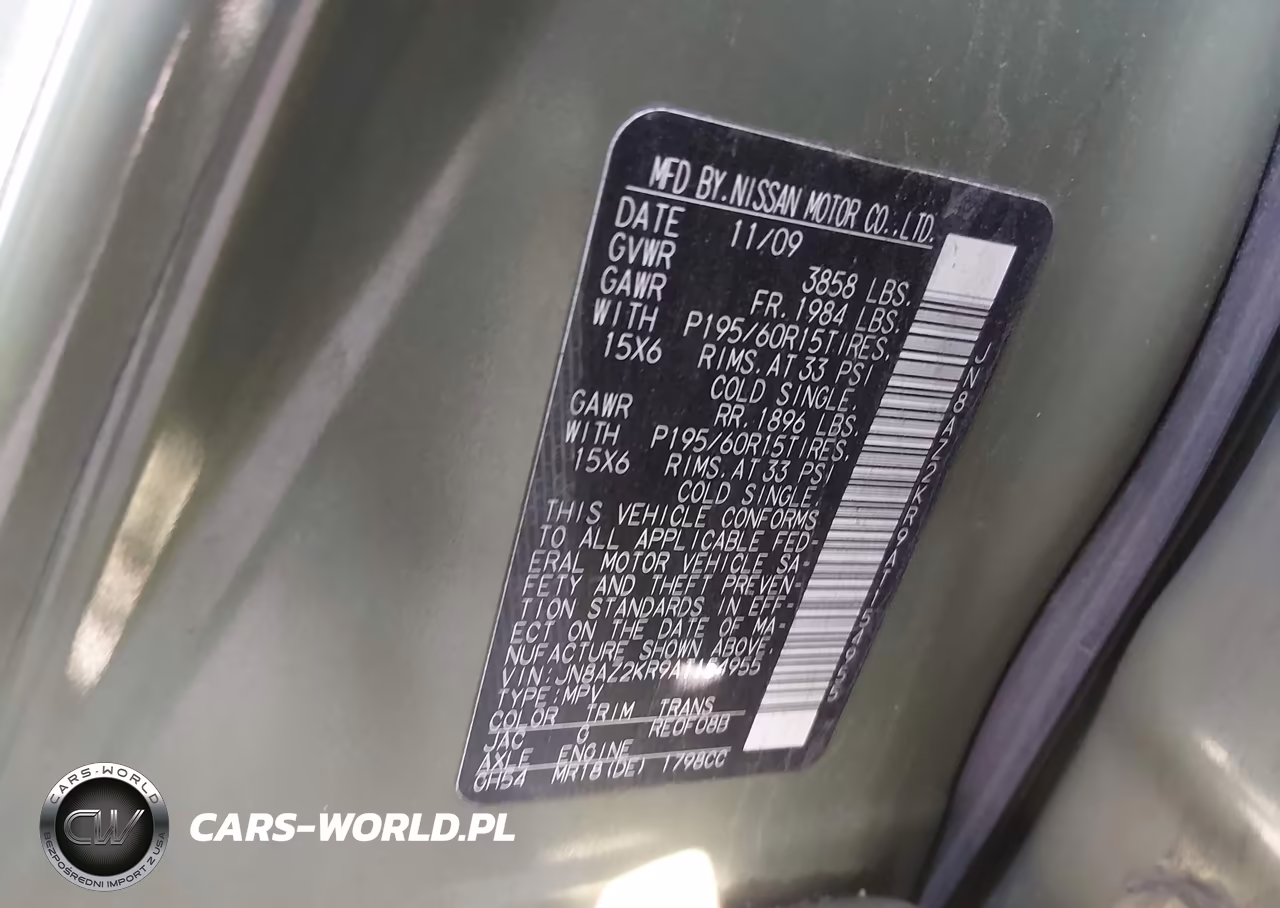 2010 Nissan Cube 1.8S VIN:JN8AZ2KR9AT154955 - 9