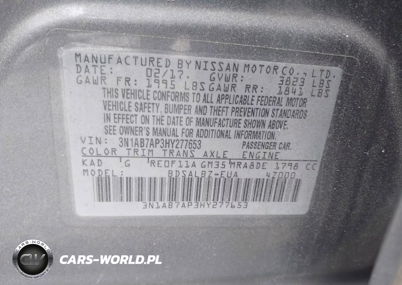 2017 Nissan Sentra S VIN:3N1AB7AP3HY277653 - 9