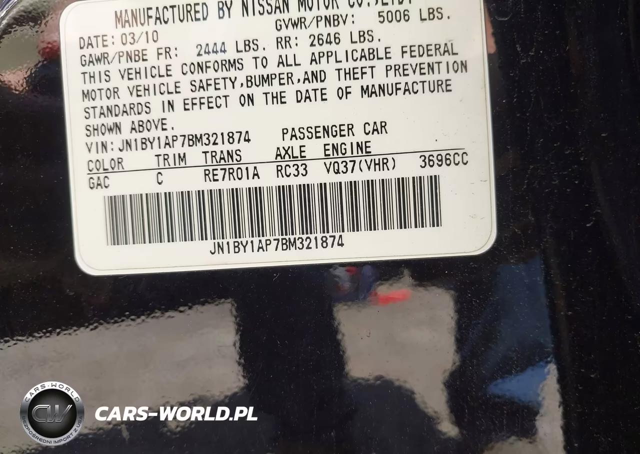 2011 Infiniti M37 VIN:JN1BY1AP7BM321874 - 9