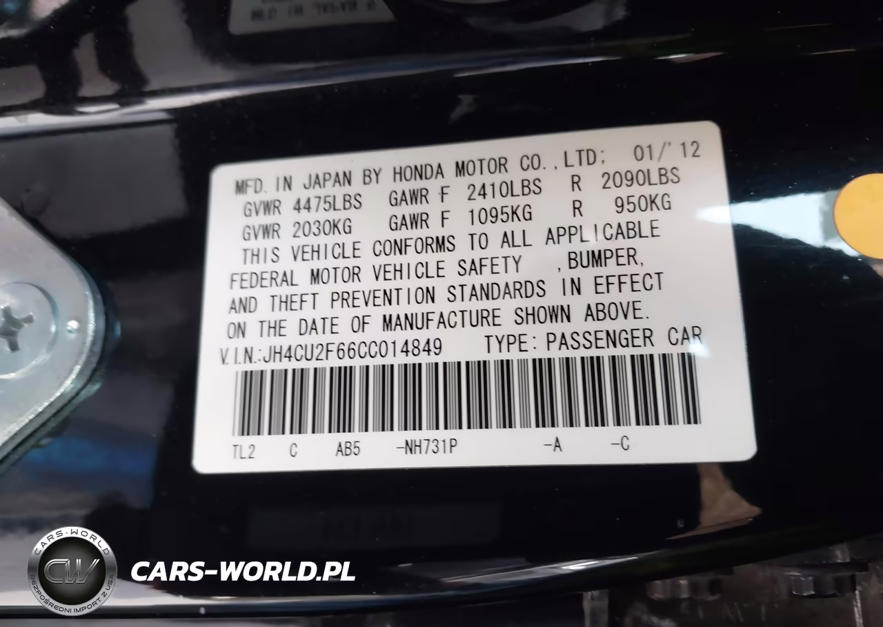 2012 Acura Tsx 2.4 VIN:JH4CU2F66CC014849 - 9