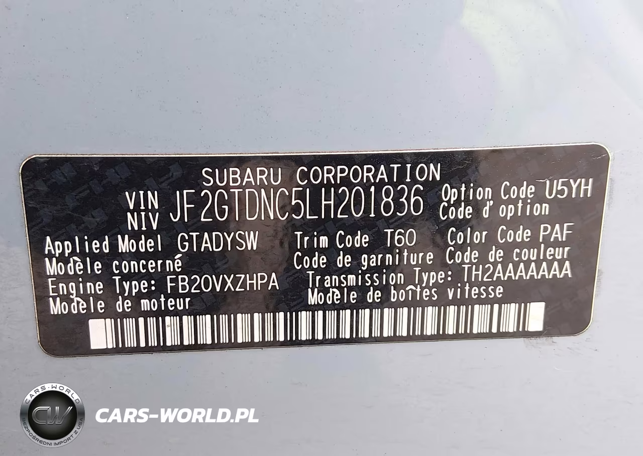 2020 Subaru Crosstrek Hybrid VIN:JF2GTDNC5LH201836 - 9