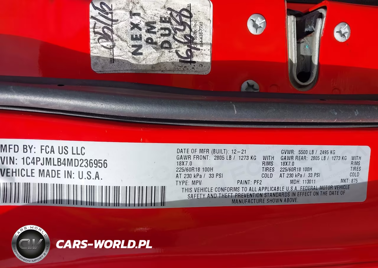 2021 Jeep Cherokee Altitude 4X4 VIN:1C4PJMLB4MD236956 - 9