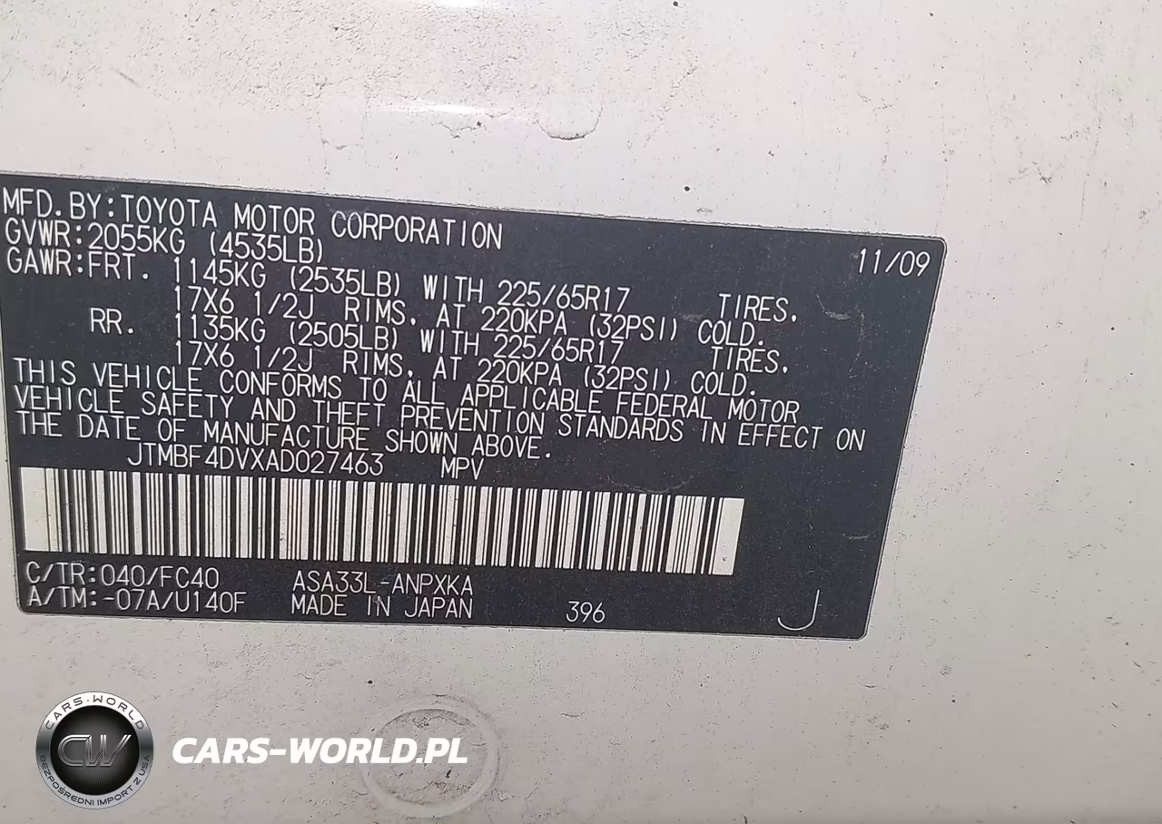 2010 Toyota Rav4 VIN:JTMBF4DVXAD027463 - 9