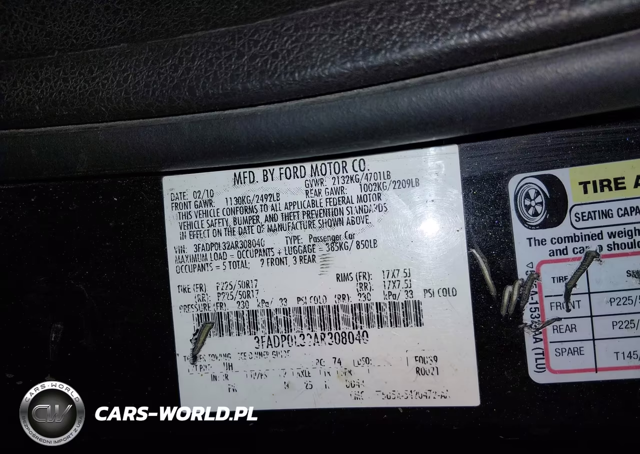 2010 Ford Fusion Hybrid VIN:3FADP0L32AR308040 - 9