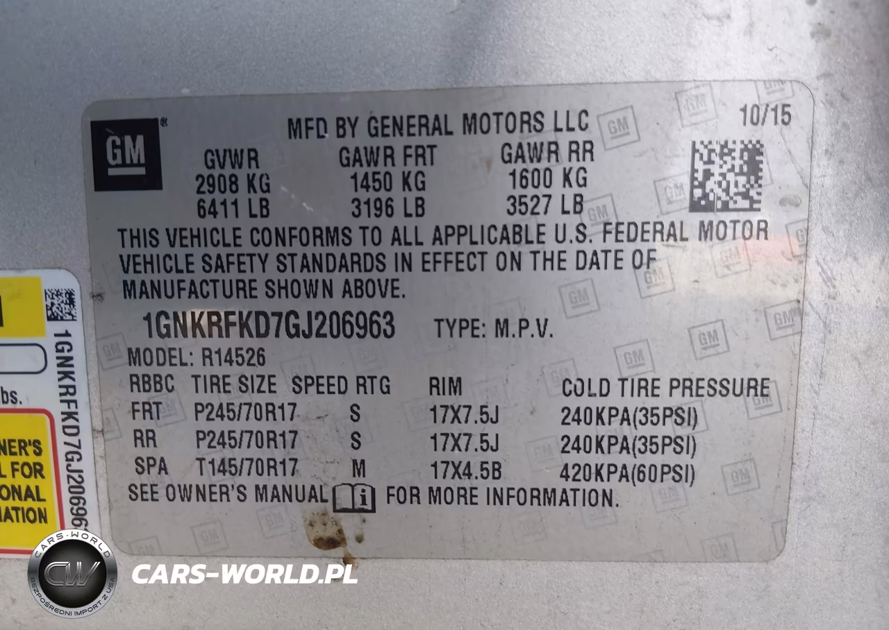 2016 Chevrolet Traverse Ls VIN:1GNKRFKD7GJ206963 - 9