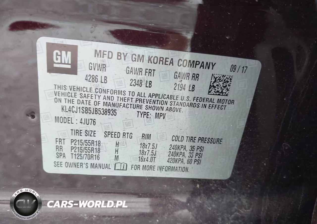 2018 Buick Encore Sport Touring VIN:KL4CJ1SB5JB538935 - 9