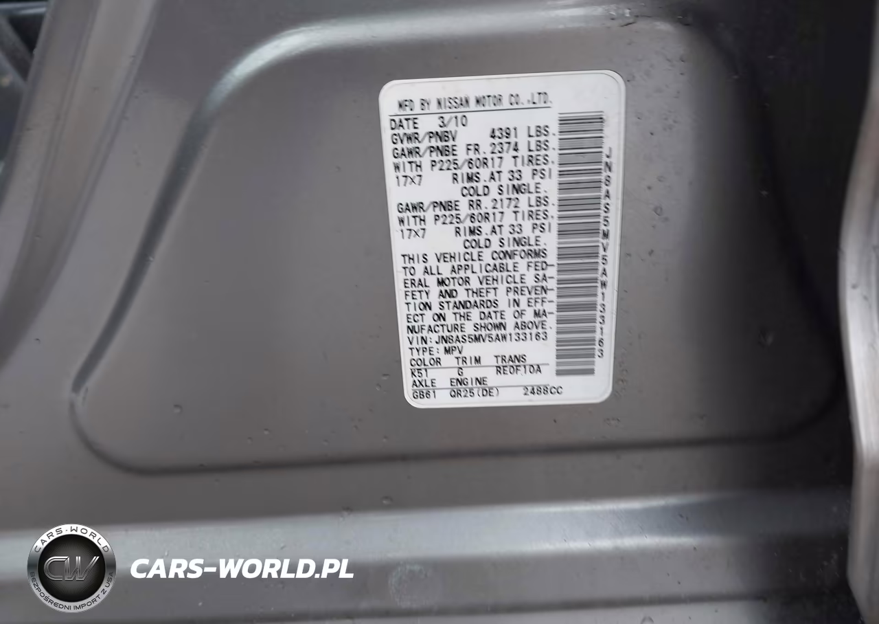 2010 Nissan Rogue S Krom Edition VIN:JN8AS5MV5AW133163 - 9