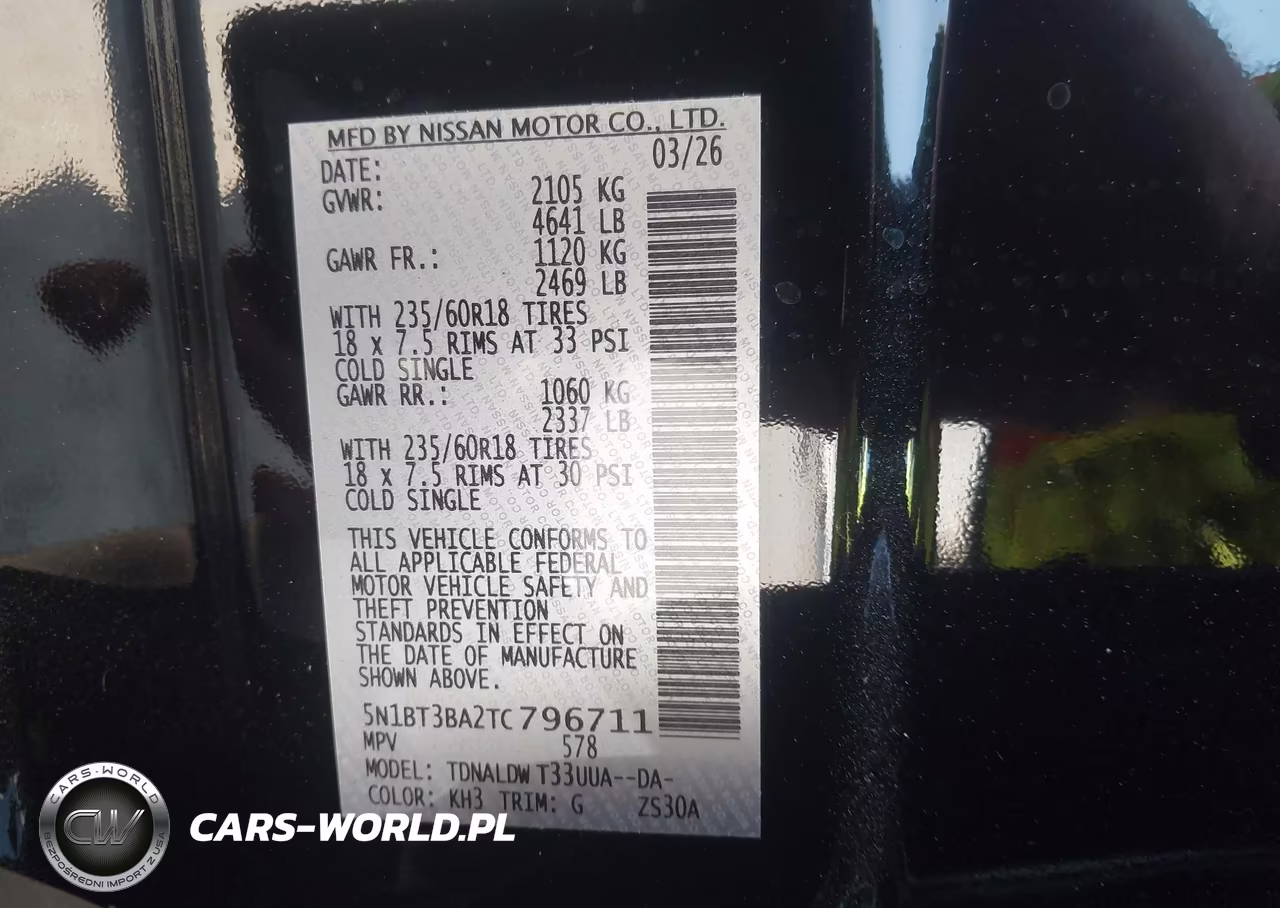 2026 Nissan Rogue Sv VIN:5N1BT3BA2TC796711 - 9
