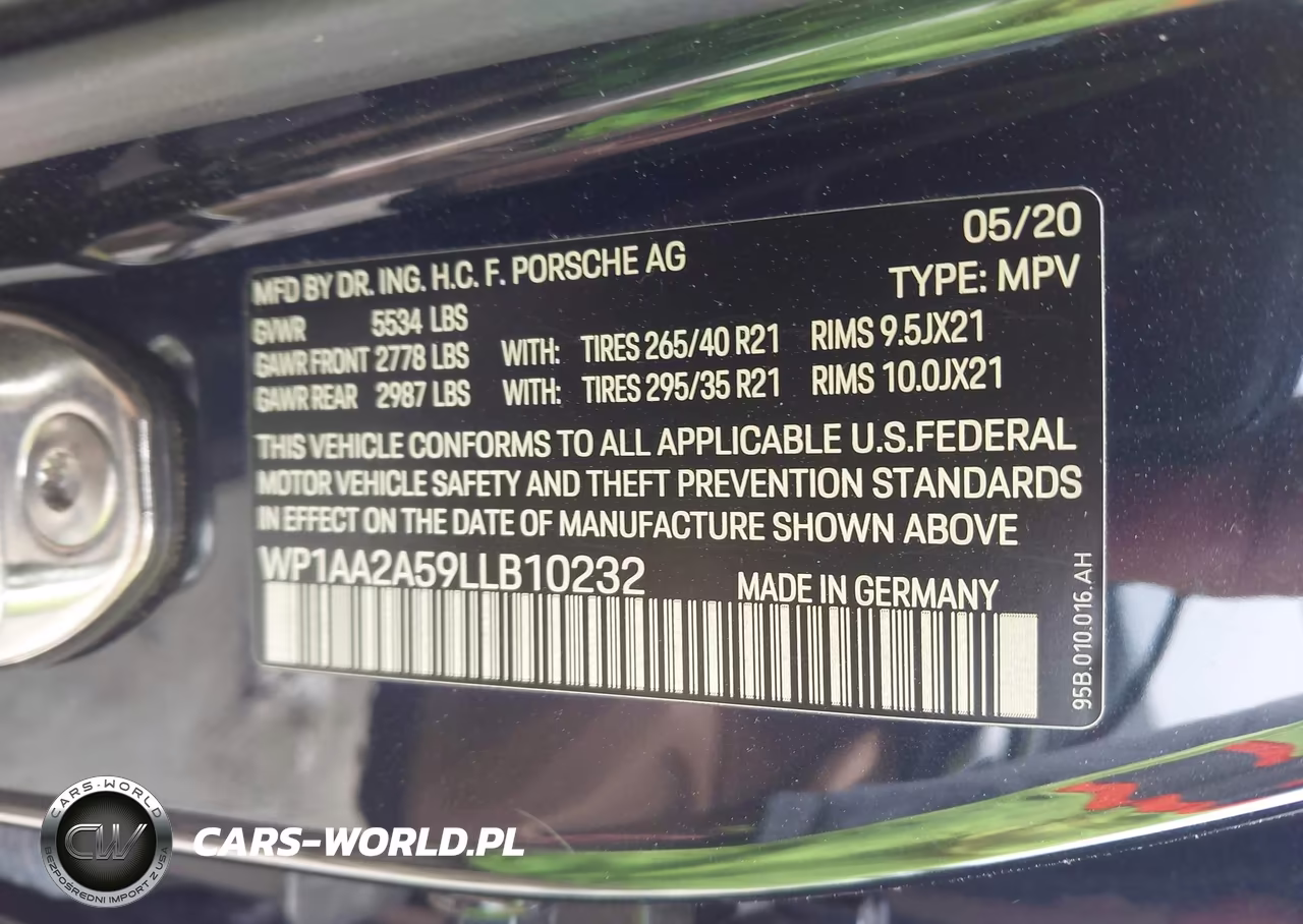 2020 Porsche Macan VIN:WP1AA2A59LLB10232 - 9