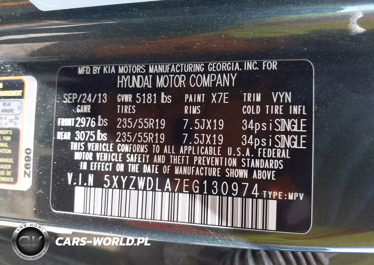2014 Hyundai Santa Fe Sport 2.0L Turbo VIN:5XYZWDLA7EG130974 - 9