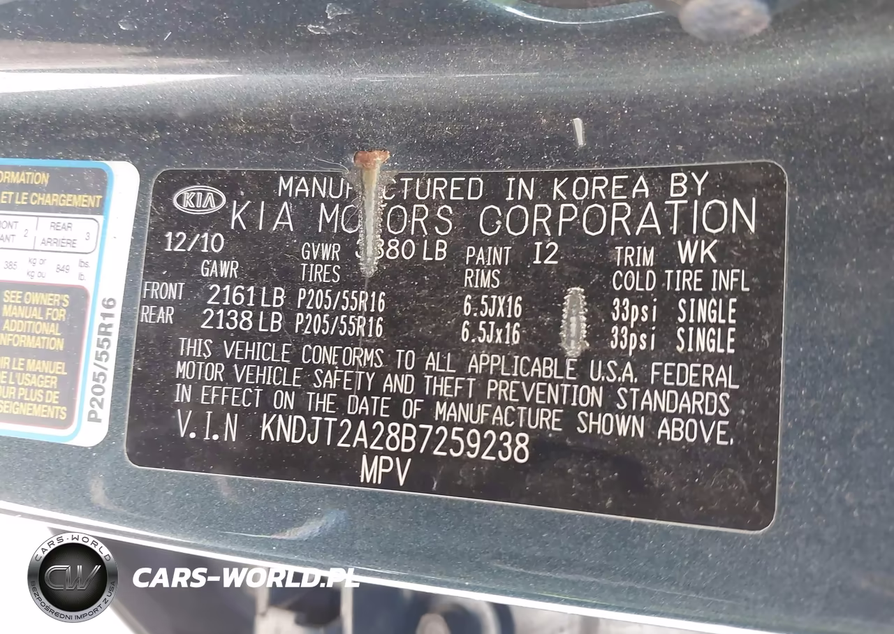 2011 Kia Soul + VIN:KNDJT2A28B7259238 - 9