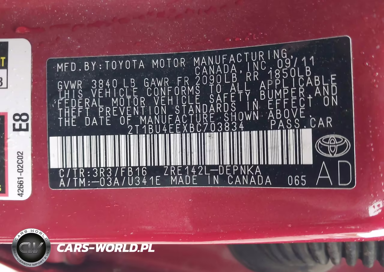 2011 Toyota Corolla Le VIN:2T1BU4EEXBC703834 - 9