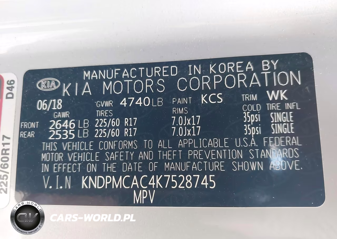 2019 Kia Sportage Lx VIN:KNDPMCAC4K7528745 - 9
