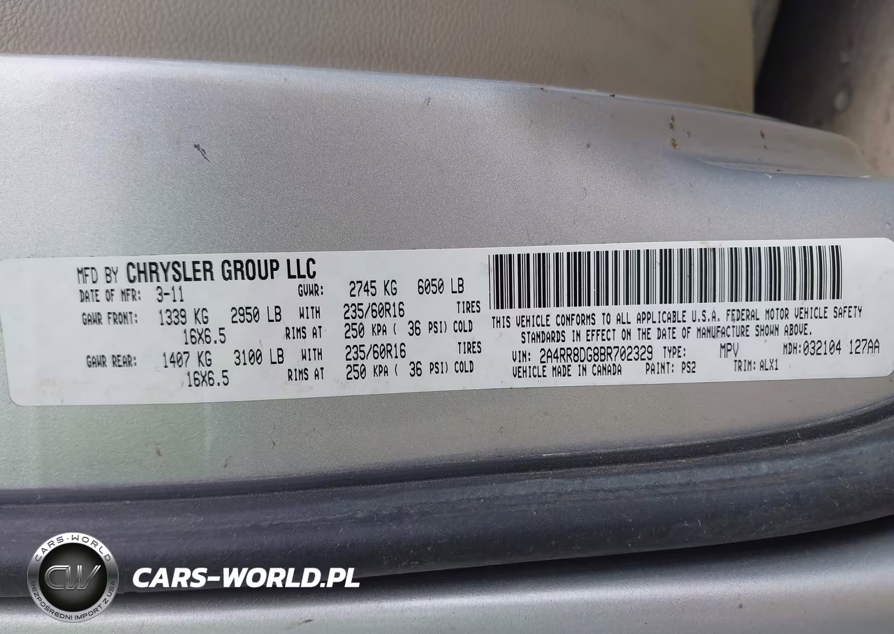 2011 Chrysler Town & Country Touring-L VIN:2A4RR8DG8BR702329 - 9