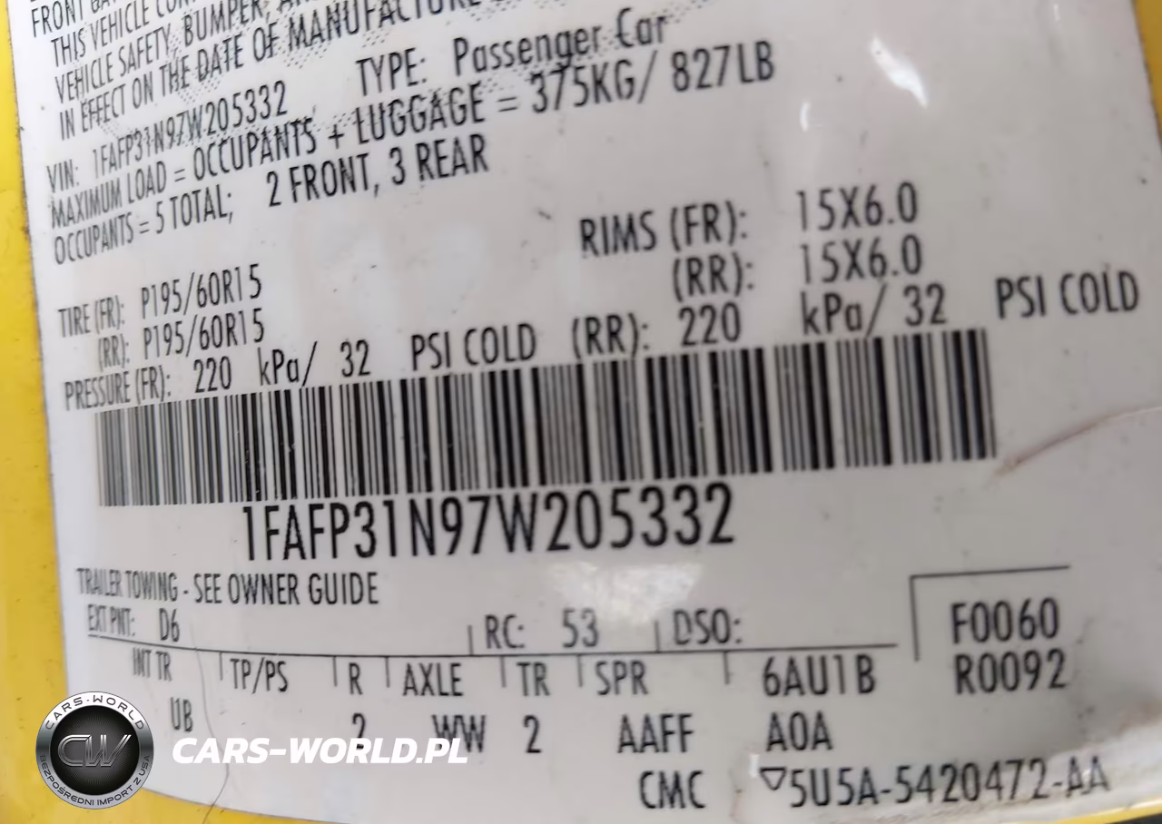 2007 Ford Focus S-Se-Ses VIN:1FAFP31N97W205332 - 9