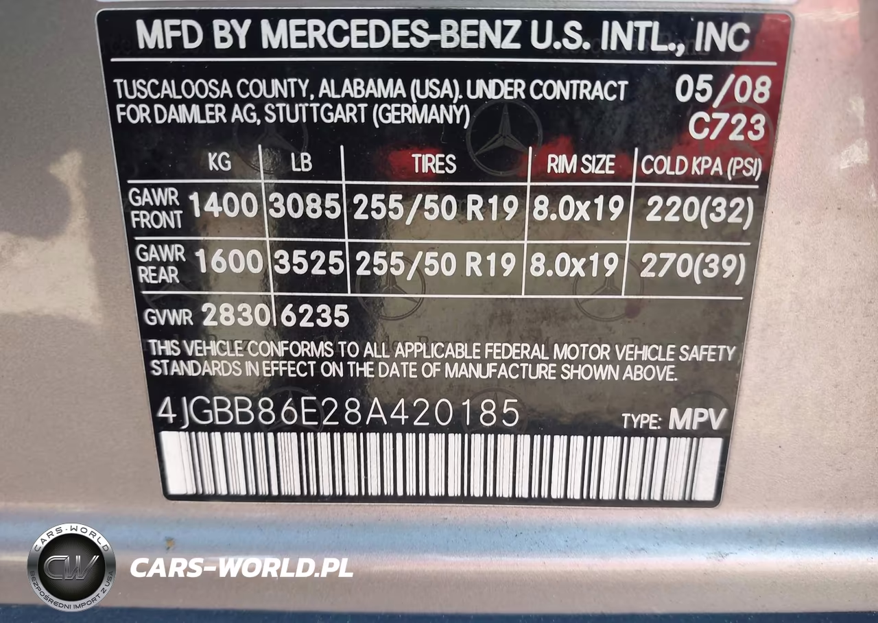 2008 Mercedes-Benz Ml 350 4Matic VIN:4JGBB86E28A420185 - 9