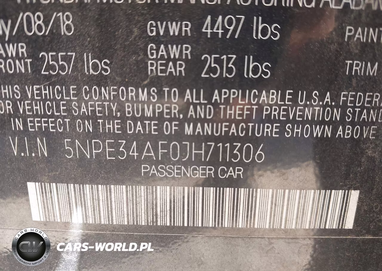 2018 Hyundai Sonata Sel+ VIN:5NPE34AF0JH711306 - 9