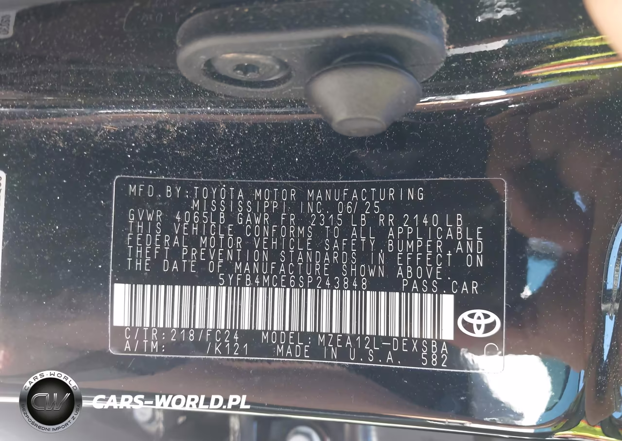 2025 Toyota Corolla Fx VIN:5YFB4MCE6SP243848 - 9