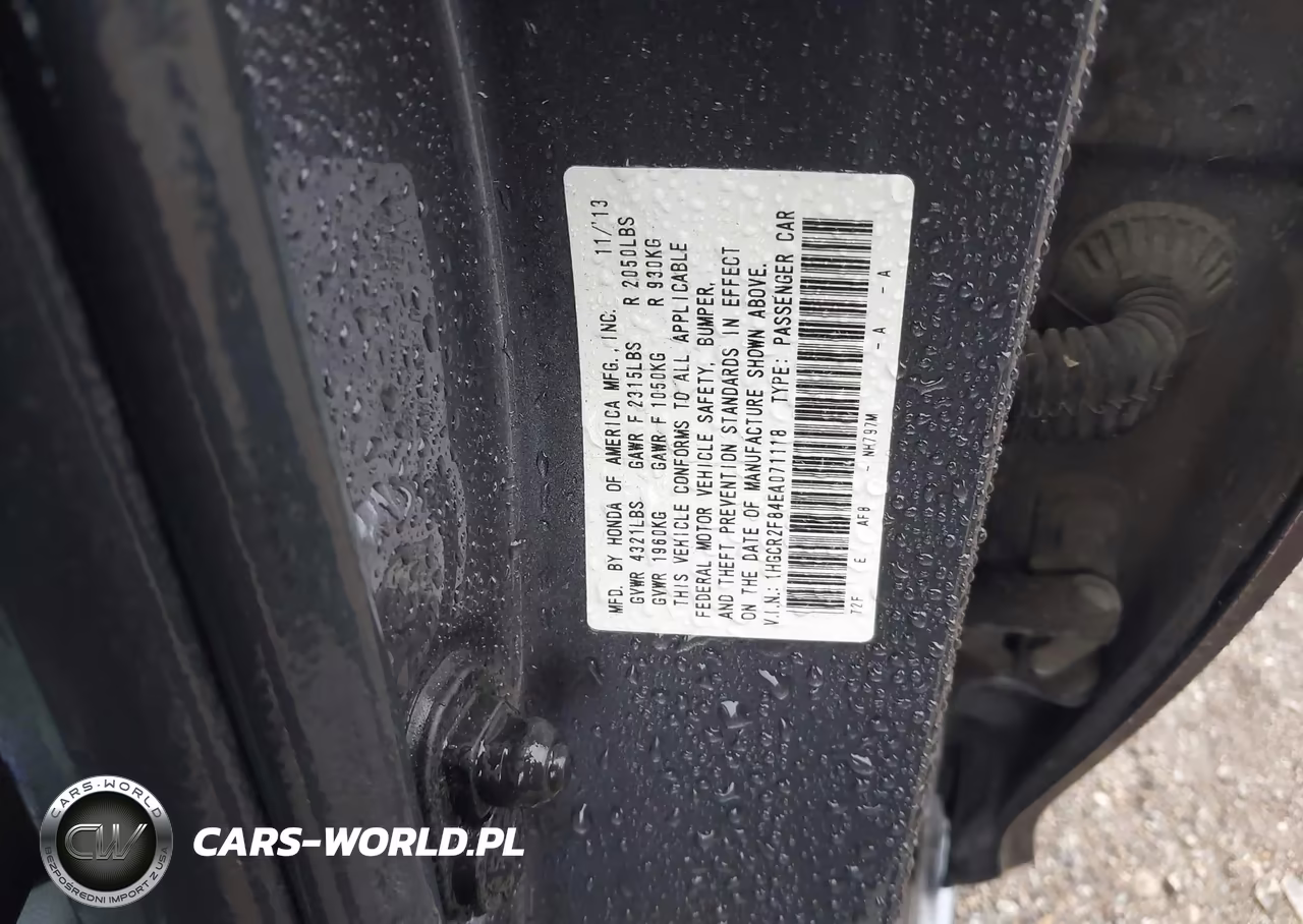 2014 Honda Accord Ex-L VIN:1HGCR2F84EA071118 - 9
